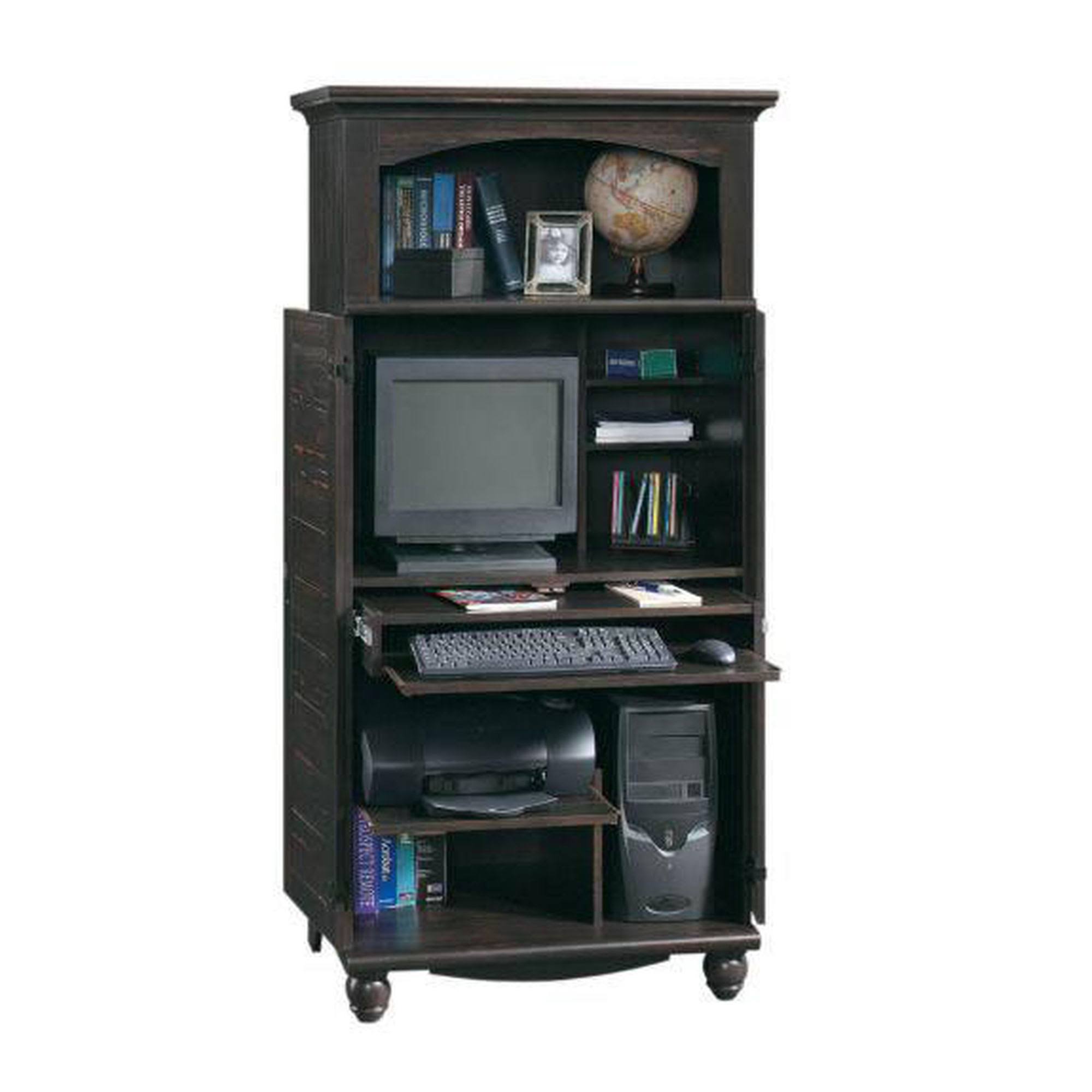 Antiqued Paint Computer Armoire X185437