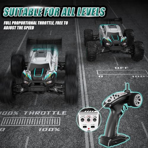 1/14 RC Cars Fast 60 KPH 4WD All Terrain RC Truck with 60 Mins Runtime G93187