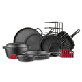 17-Piece Pre-Seasoned Cast Iron Cookware Set V1053