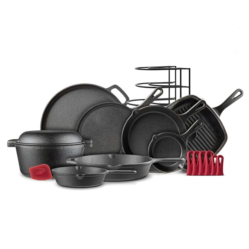 17-Piece Pre-Seasoned Cast Iron Cookware Set V1053