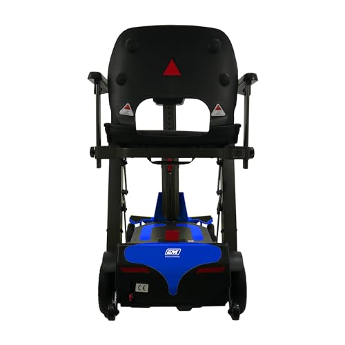 Auto-Folding Mobility Scooter with Remote Control, Lightweight, 300lb Weight Capacity, Extended Battery, Basket, Front LED Light, Lemony-Lime P43458