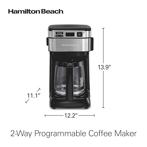12 Cups Black Programmable Drip Coffee Maker U8908