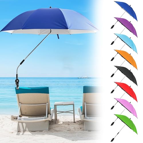 42 inches UPF 50+ Chair Umbrella with Universal Clamp X88889