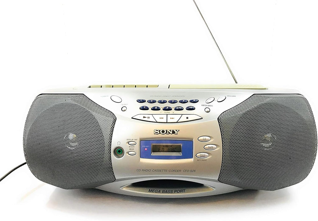 Portable AM/FM/CD Cassette Boombox J411
