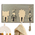 Tiger Wooden Animal Coat Rack Wall Hooks N632472