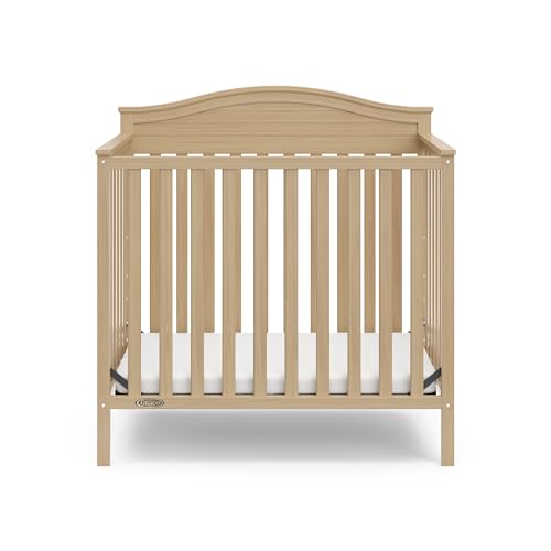 4-in-1 Convertible Mini Crib with Bonus Mattress (Driftwood) P9844