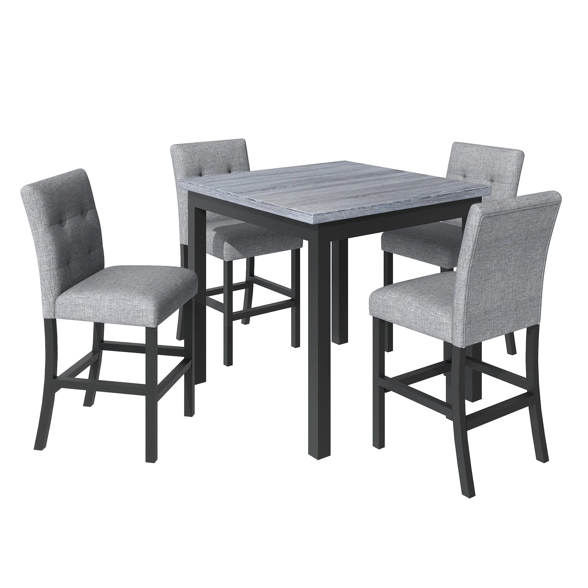 5-Piece Counter Height Square Dining Table with 4 Chairs Y296900