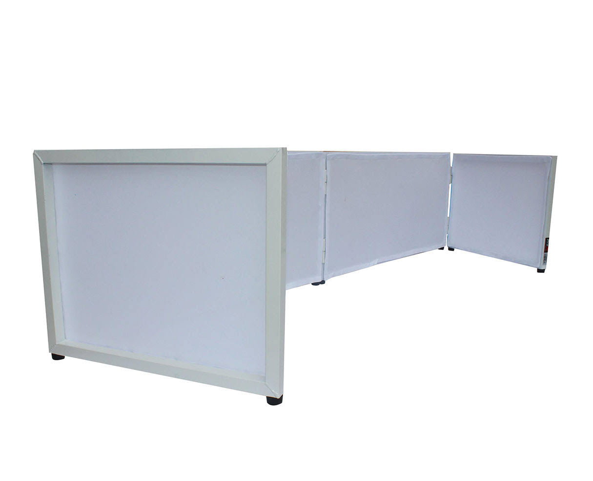 6ft Table Top DJ Facade White Trim Black White Scrim W22848