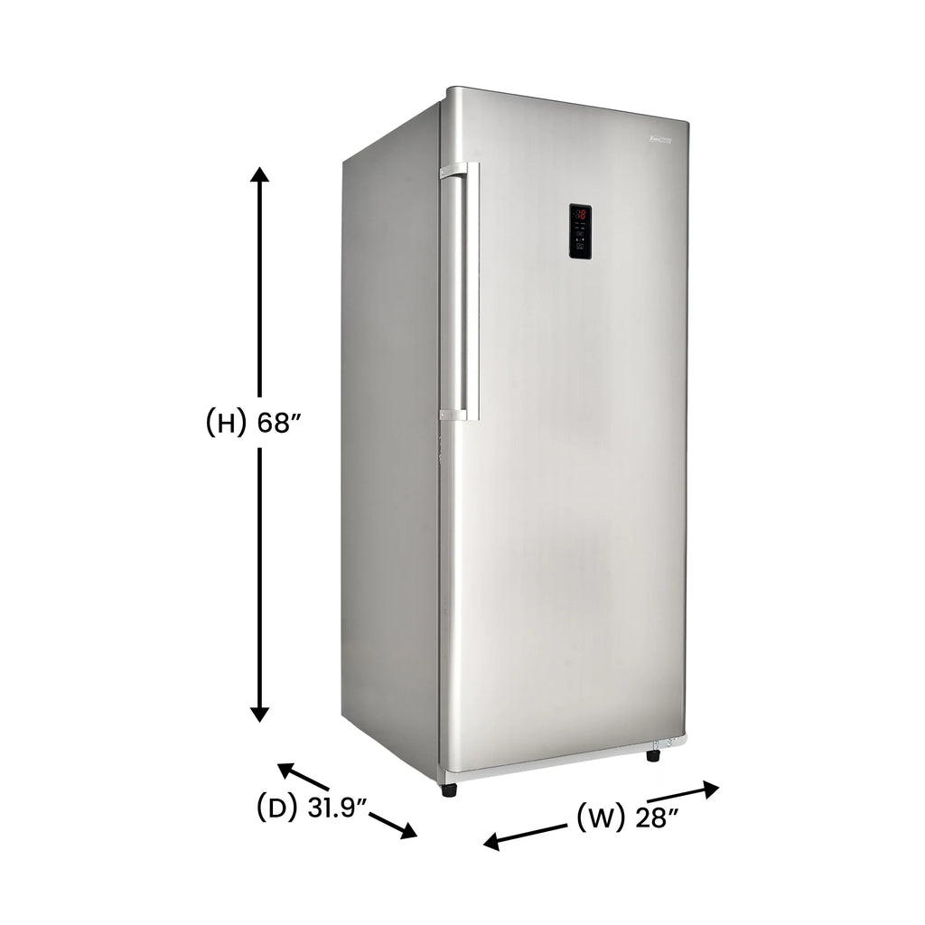 17 cu. ft Convertible Upright Freezer/Refrigerator in Stainless with Reversible Door X7878