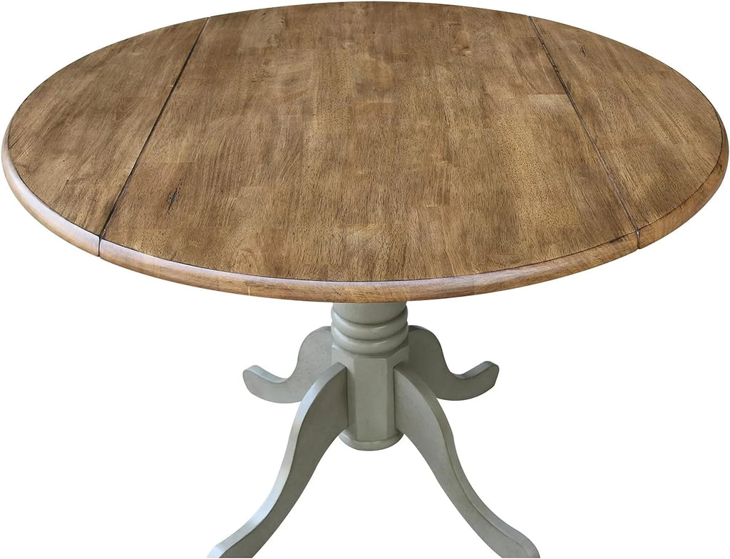 42 Drop Leaf Dining Table Distressed Hickory U3249