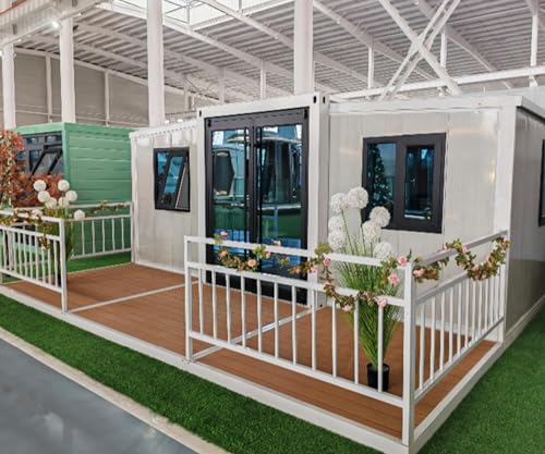 20x20ft Steel Expandable Tiny House with Restroom and Kitchen H4084