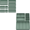 Green Plastic Drawer Organizer Set B94396