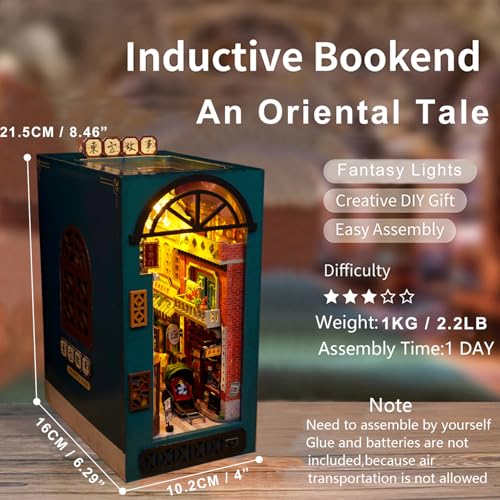 DIY Book Nook Kit with Music Box 3D Wooden Puzzle G658926