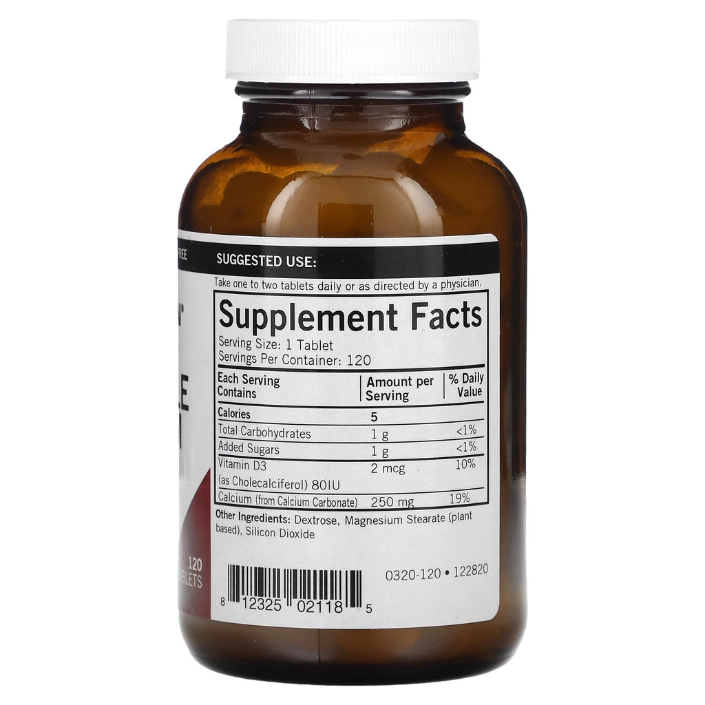 Kirkman Labs Calcium Chewable, 250 mg, 120 Tablets Q750