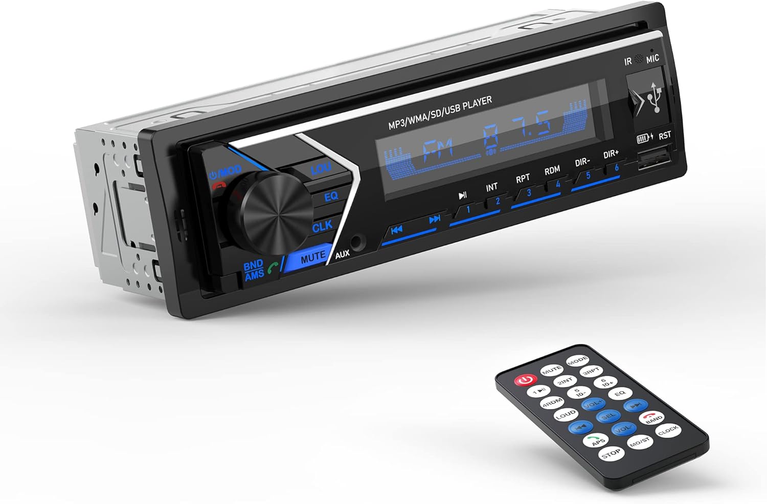 Single Din Bluetooth Car Stereo with USB SD Card AUX Remote Control K806