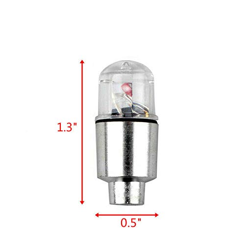 4Pcs Red LED Wheel Lights for Tyre Valve Stem P127879