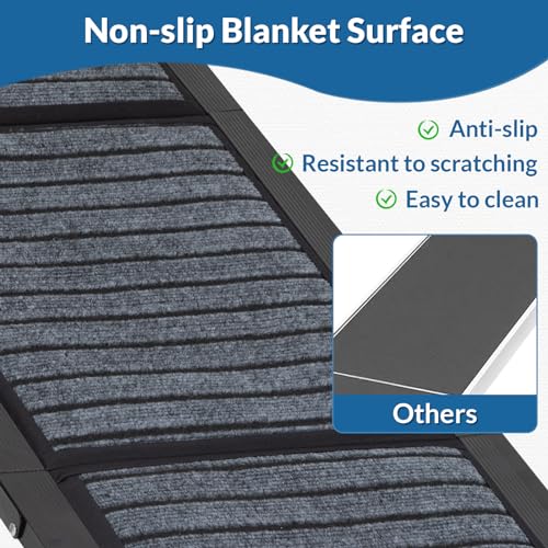 67” Foldable Dog Ramp with Non-Slip Rug Surface F71887