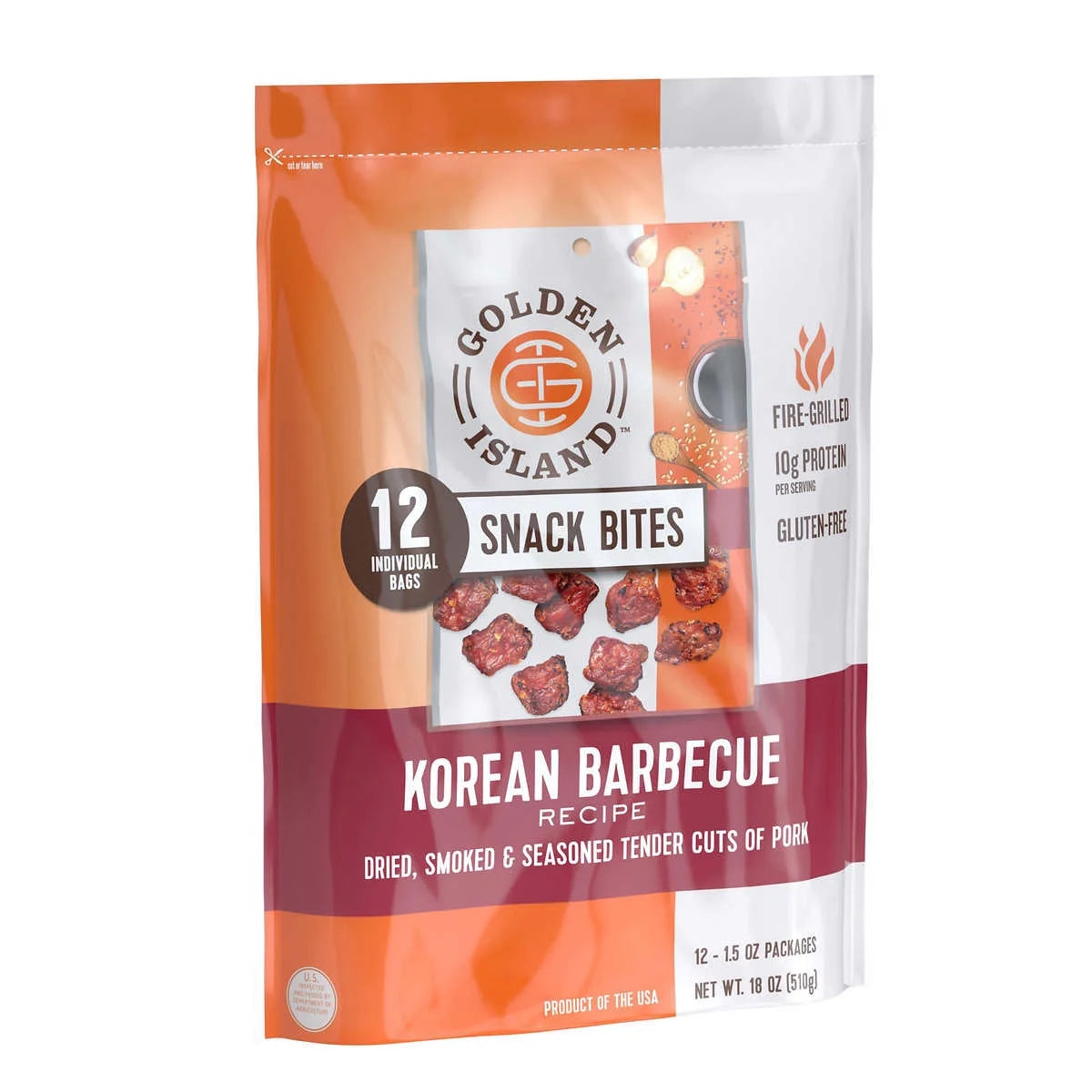 Pork Snack Bites Korean Barbecue 1.5 Ounce (12 Count) N313780