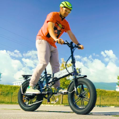 Foldable 20" x 3.0 Fat Tire Electric Bike with 52V 13AH Removable Battery O809787
