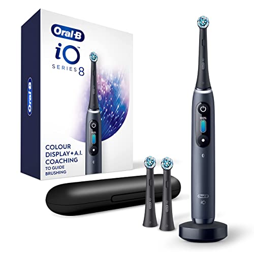 Violet Rechargeable Electric Toothbrush with 3 Replacement Heads and Travel Case O3969