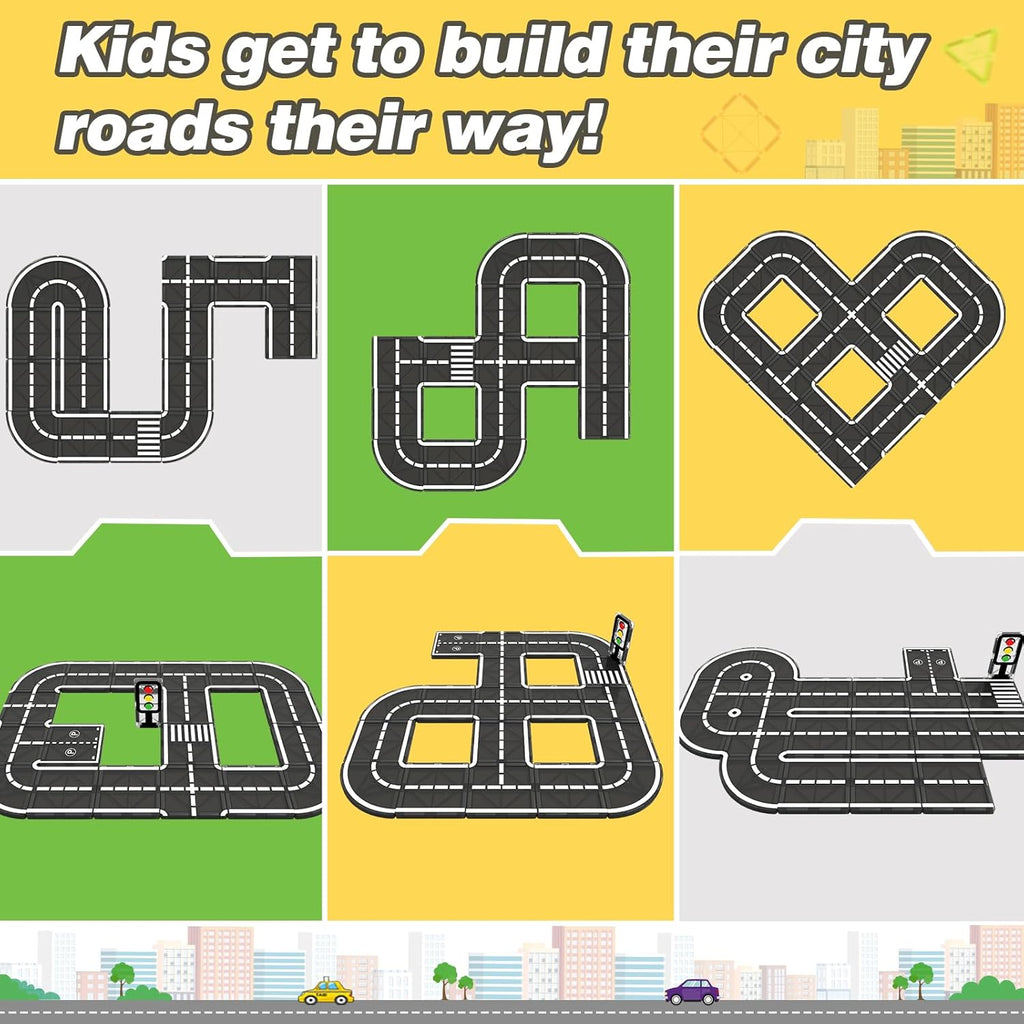Magnetic Tiles City Road Set Magnetic Blocks R751774