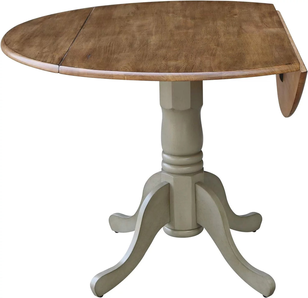 42 Drop Leaf Dining Table Distressed Hickory U3249
