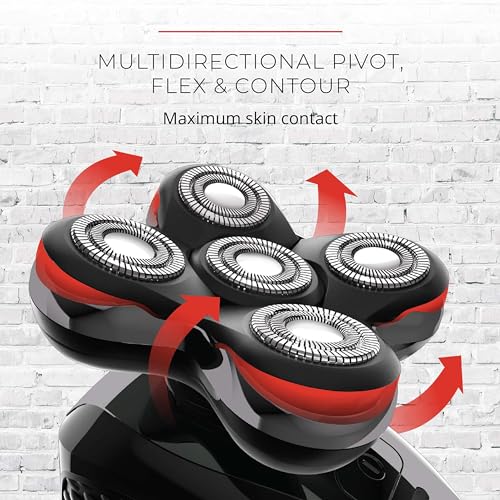 Black Cordless Waterproof Head Shaver K1227