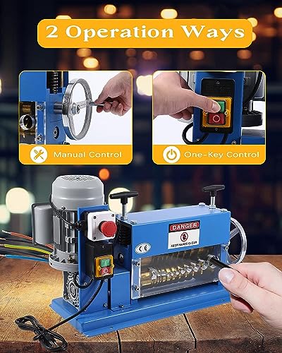 Automatic Wire Stripping Machine for 0.06" -1.5", 75 ft/min, with Extra Manual Crank X52121
