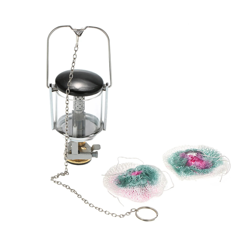 Propane Lantern Single Mantle Gas Lamp Portable Hanging Tent Lamp with 2 Lantern Mantles P935255