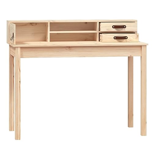 43.3"x19.7"x36.6" Solid Wood Pine Desk R254