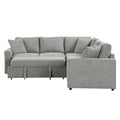 Corduroy U Shaped Convertible Sectional Sofa with Storage X773