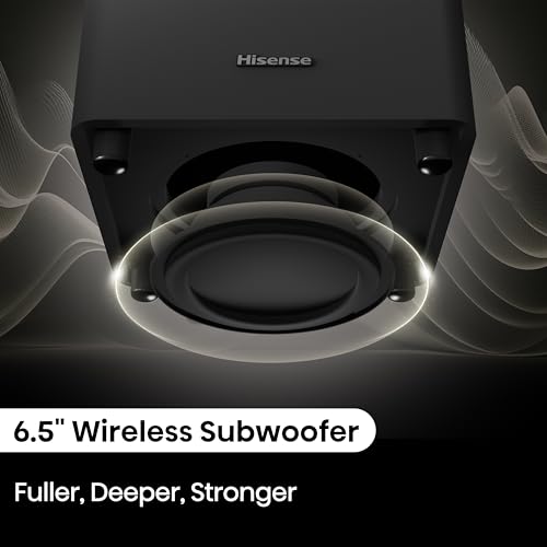 4.1.2Ch Sound Bar with Wireless Subwoofer, Dolby Atmos, DTS:X, Bluetooth 5.3, 4K HDMI Pass Through, HDMI/AUX/ARC/Optical/USB J764