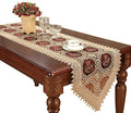 Small Vintage Burgundy Lace Table Runner 16 × 36 Inch U7103