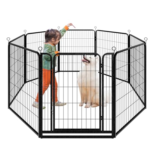 12 Panel 40" Height Heavy Duty Dog Fence with Doors S648354