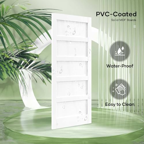 White Barn Door with Sliding Barn Door Hardware Kit Y50441