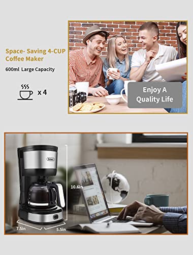4-Cup Coffee Maker with Auto-Shut Off, Glass Carafe A784230