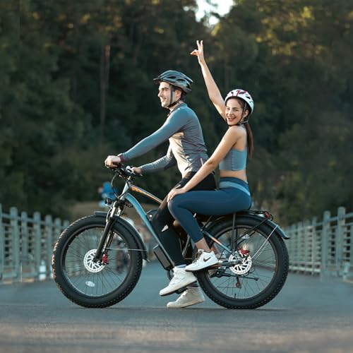 Peak 1000W Fat Tire Electric Bicycle 26" 7-Speed Hydraulic Disc Brake with 48V 18.2AH Removable Battery Q56292
