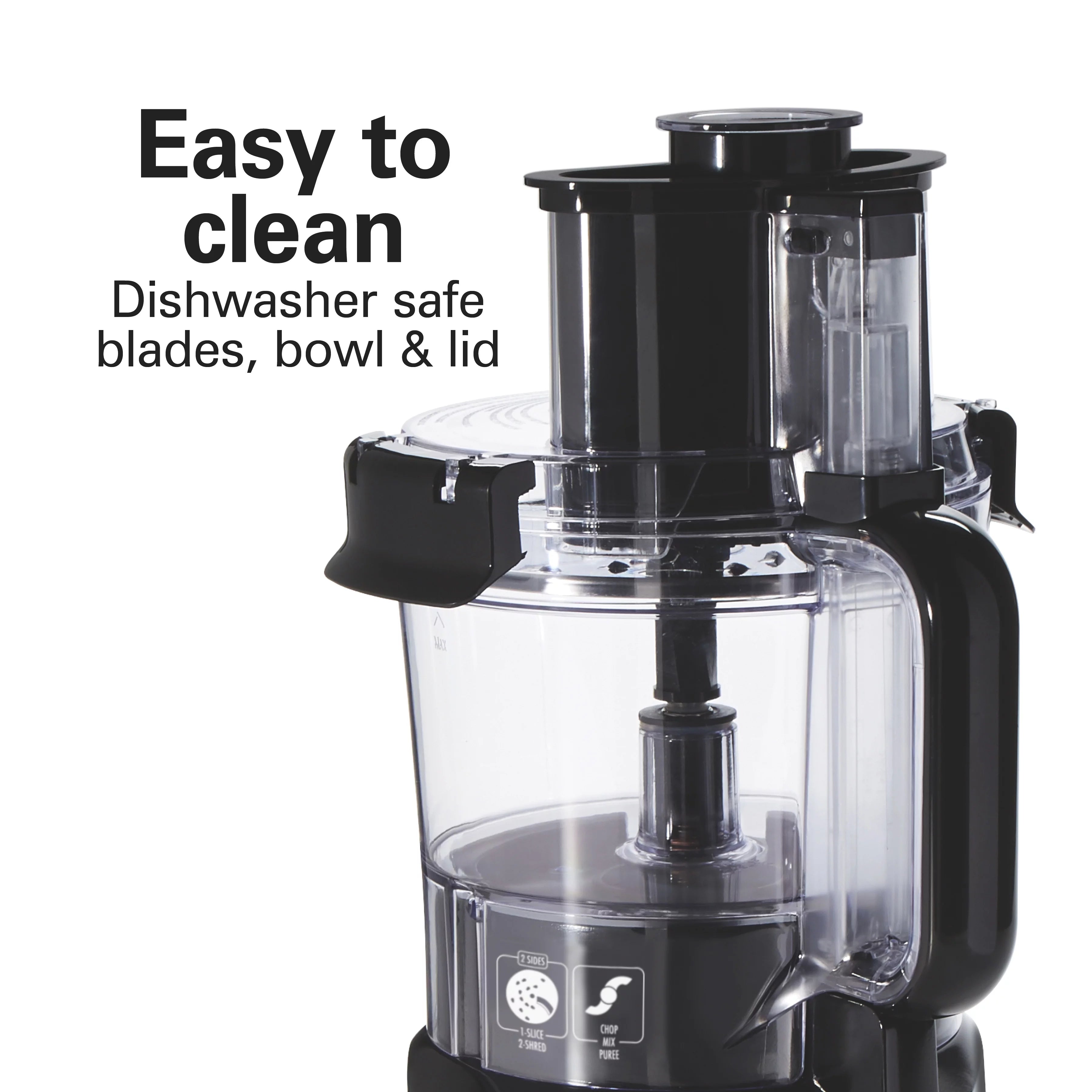 10 Cup Black and Stainless Food Processor D74705