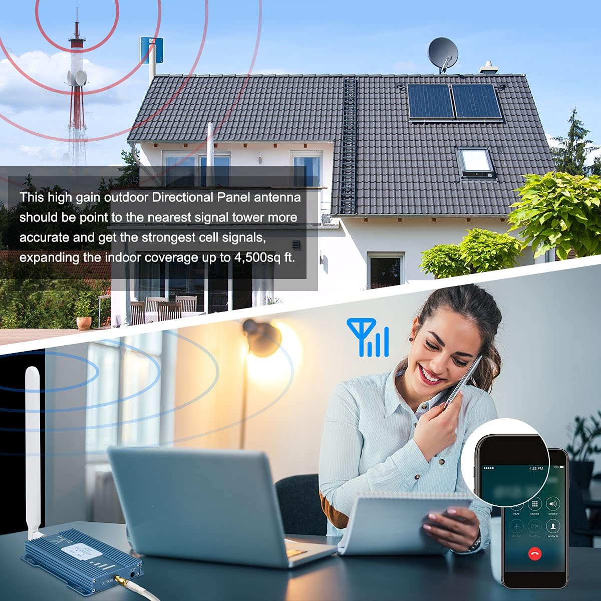 Cell Phone Signal Booster 4G LTE 5G for Home Band 13 L63226