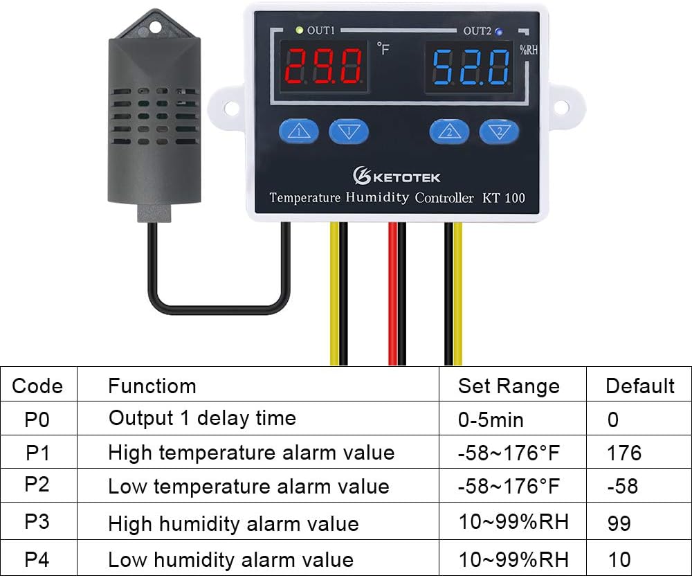 Digital Thermostat Module 120V 110V 10A Fahrenheit Display T826713