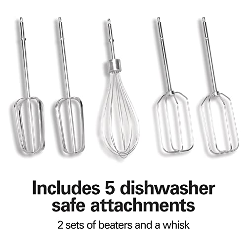 6-Speed Electric Hand Mixer with Storage Case, Brushed Stainless X947