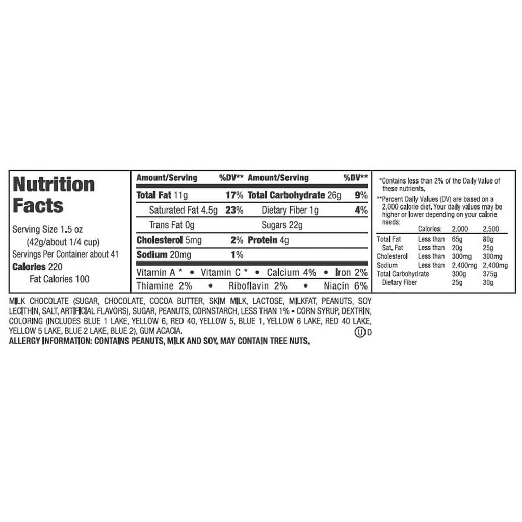 62 Oz Peanut Candy Resealable Bag E632