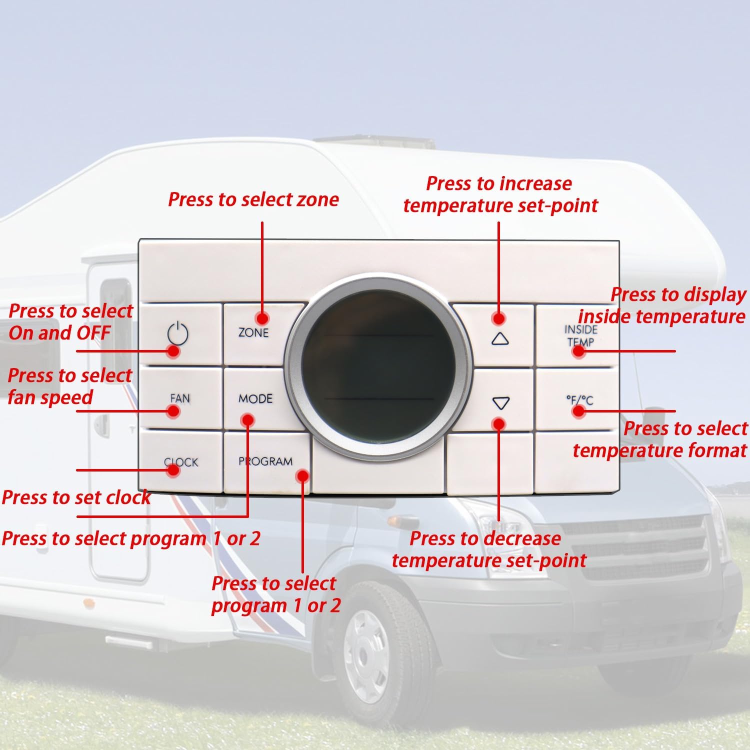 Multi-Zone Thermostat Replacement for Dometic Air Conditioner Q563119