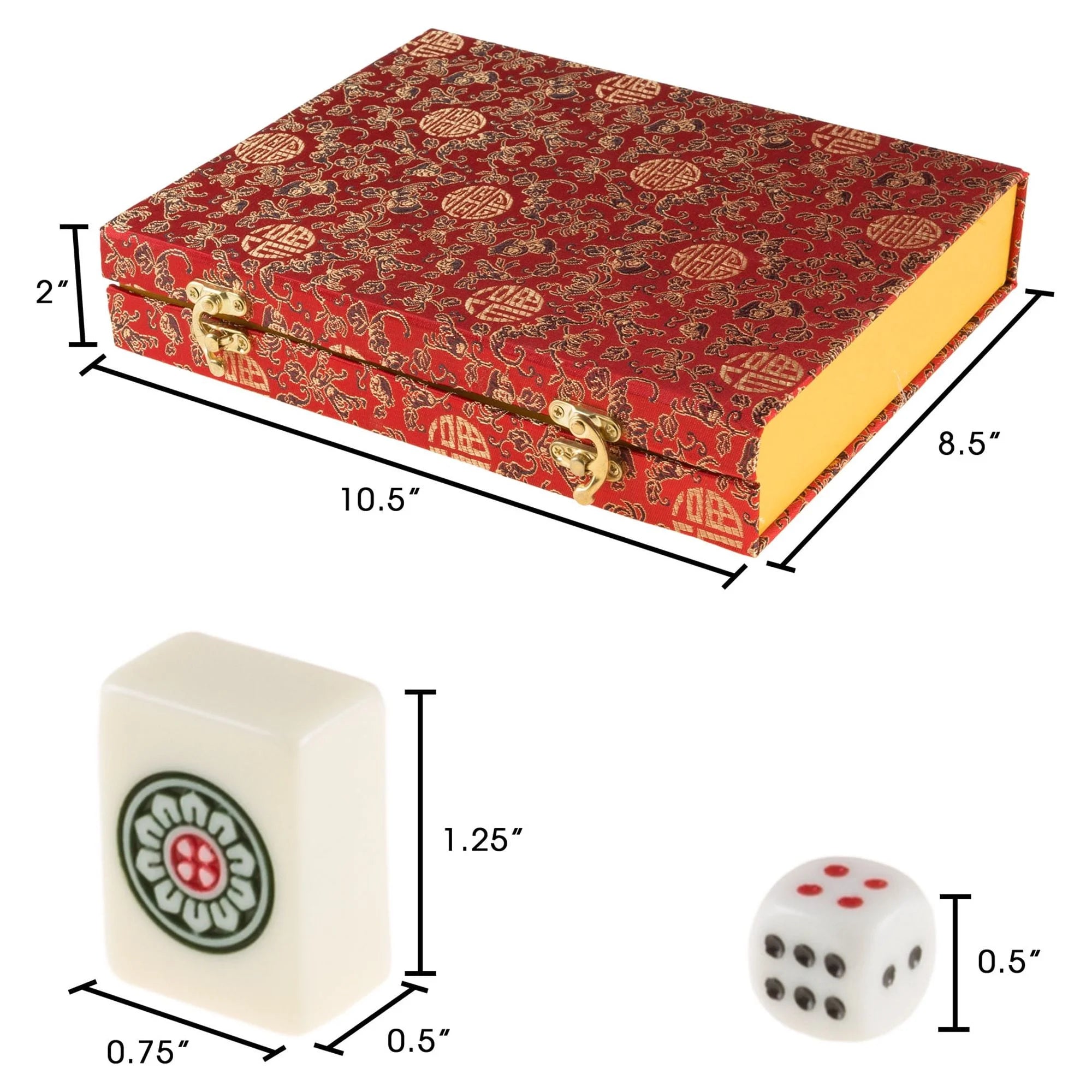 146 Tile Mahjong Set with Dice and Storage Case E8709