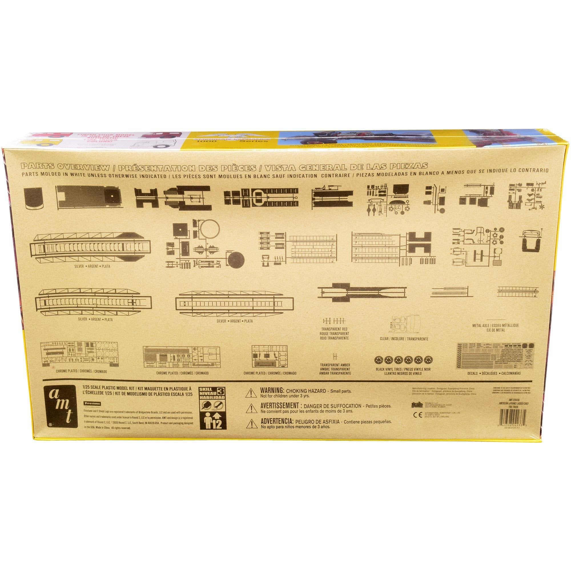 1/25 Scale American LaFrance Ladder Chief Fire Truck Model Kit X584647