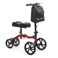 Compact All Terrain Knee Scooter with Dual Braking System, Red U513