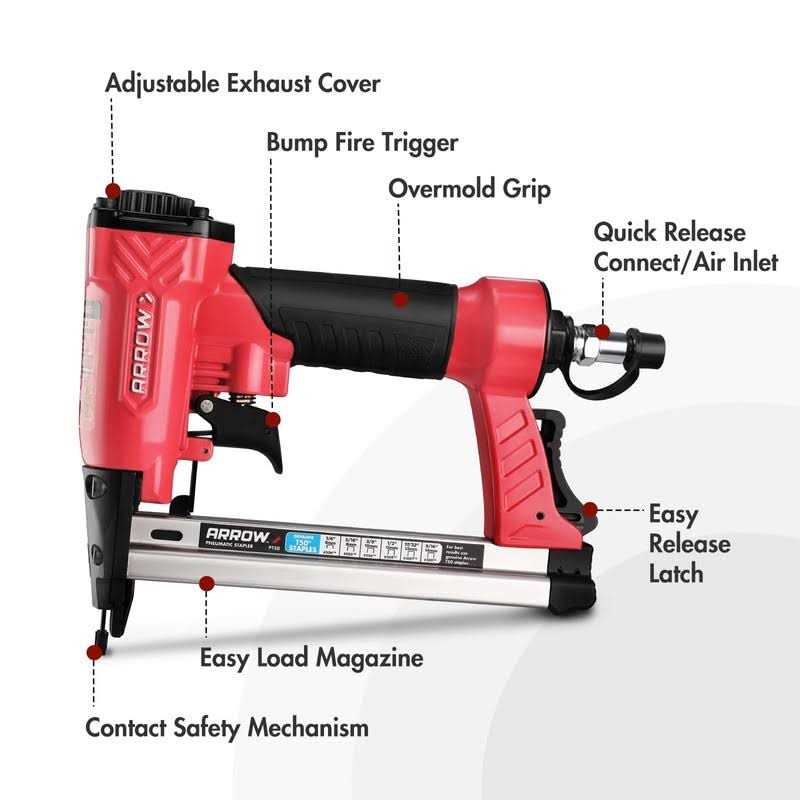 Oil-Free Staple Gun with 3750 Pieces T50 1/4 Z6654