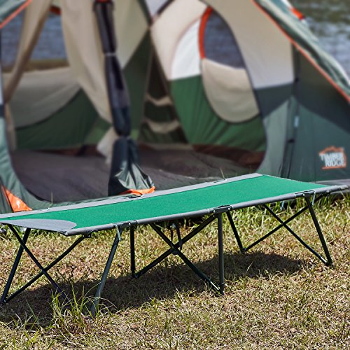 Green Folding Camping Cot with Carry Bag T717039
