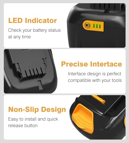2Pack 6.0Ah Replacement Battery for 20V Cordless Power Tools I70797