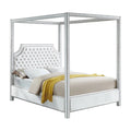 Tufted Canopy Bed with Nailhead Trim T83228